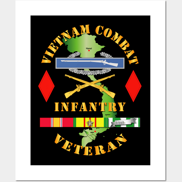 Vietnam Combat Infantry Veteran w 5th Inf Div SSI Wall Art by twix123844